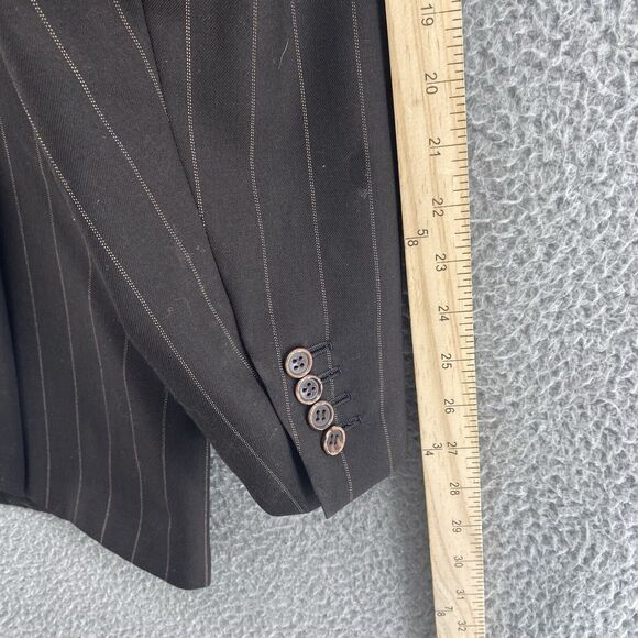 BRIONI Neiman MarcusTraiano Blazer Mens Brown 46L Gold Striped Jacket Wool‎ Coat - Picture 15 of 16